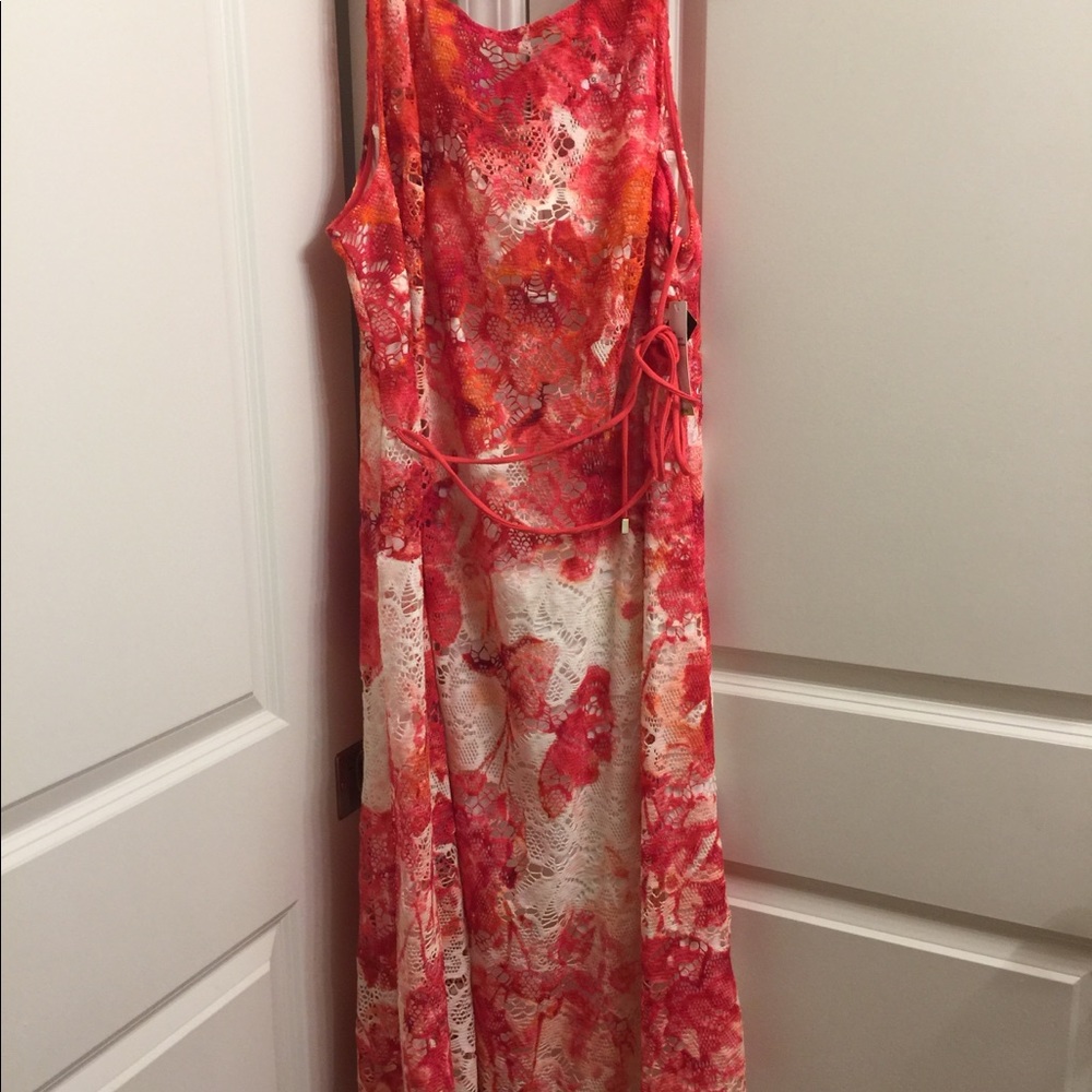 Beautiful Lace Floral Womens Spring Maxi Dress!